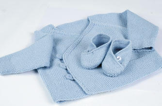 Bernat: Pattern Detail - Baby Coordinates - Baby&apos;s Hoo (knit)
