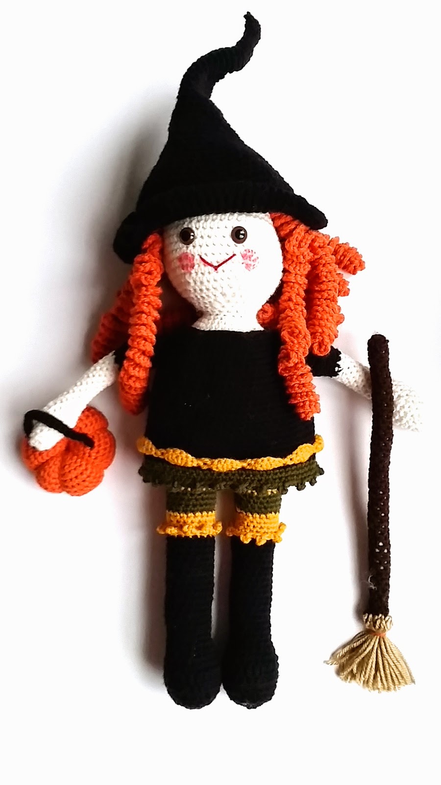 Free Crochet Friendly Witch Doll for Halloween