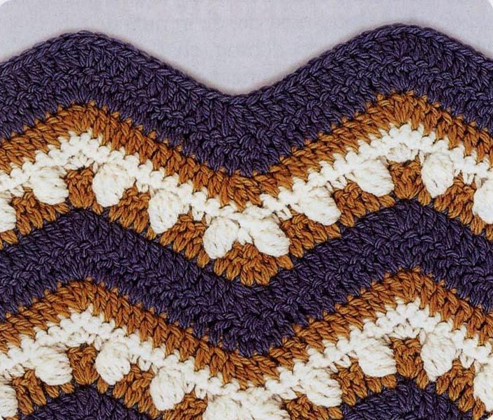 Crochet Wave/Ripple Pattern Stitch
