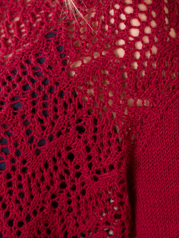 Modèle de tricot de pull en dentelle Winifred Chevron