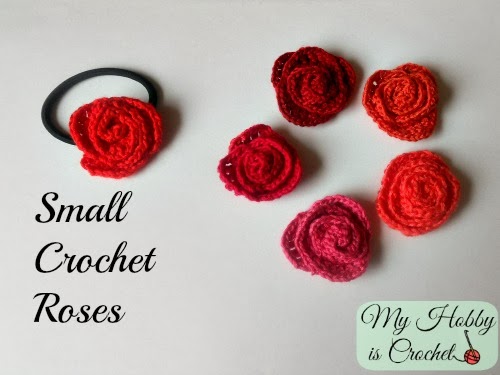 Small Crochet Roses Free Pattern ⋆ Knitting Bee