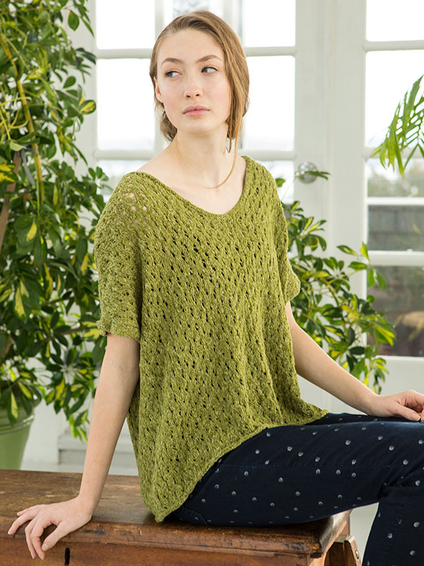 Ona Lacy Ladies Top Free Knitting Pattern ⋆ Knitting Bee
