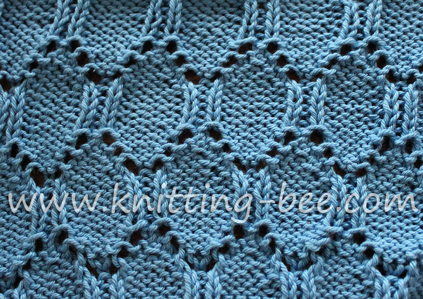 Oval Lace Pattern Free Knitting Stitch