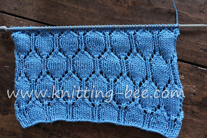 Oval Lace Pattern Free Knitting Stitch