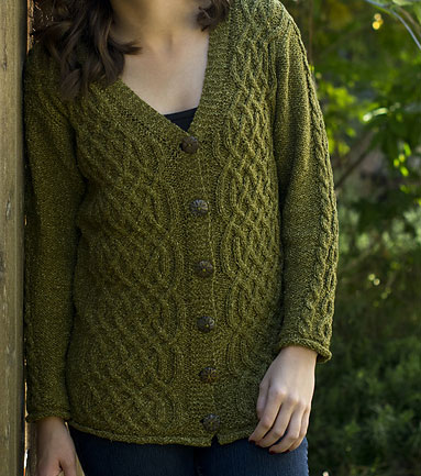 Graceful Cable Cardigan Free Knit Pattern