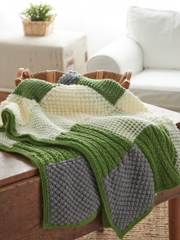 Textured Sampler Afghan Free Easy Knit Pattern