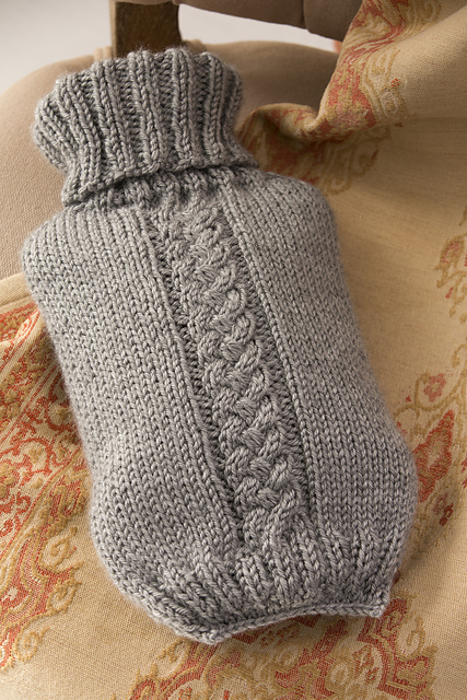 25 Knitting Pattern Hot Water Bottle Cover