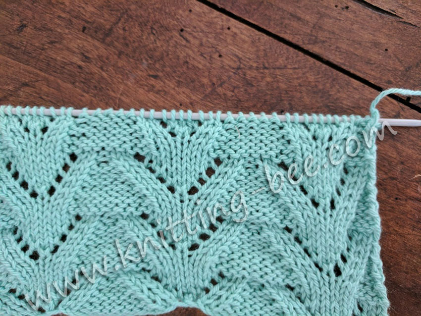 Triangular Columns Free Lace Knitting Stitch