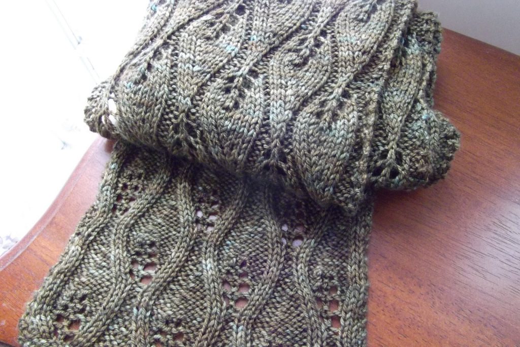 Free free lace leaf stitch scarf knitting patterns ...