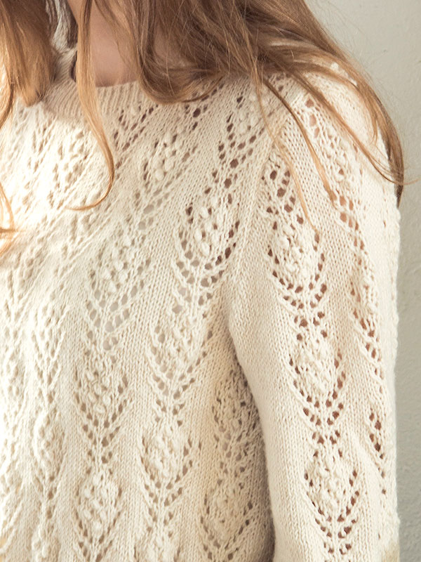 Rosabella Free Lace Flower Sweater Knit Pattern