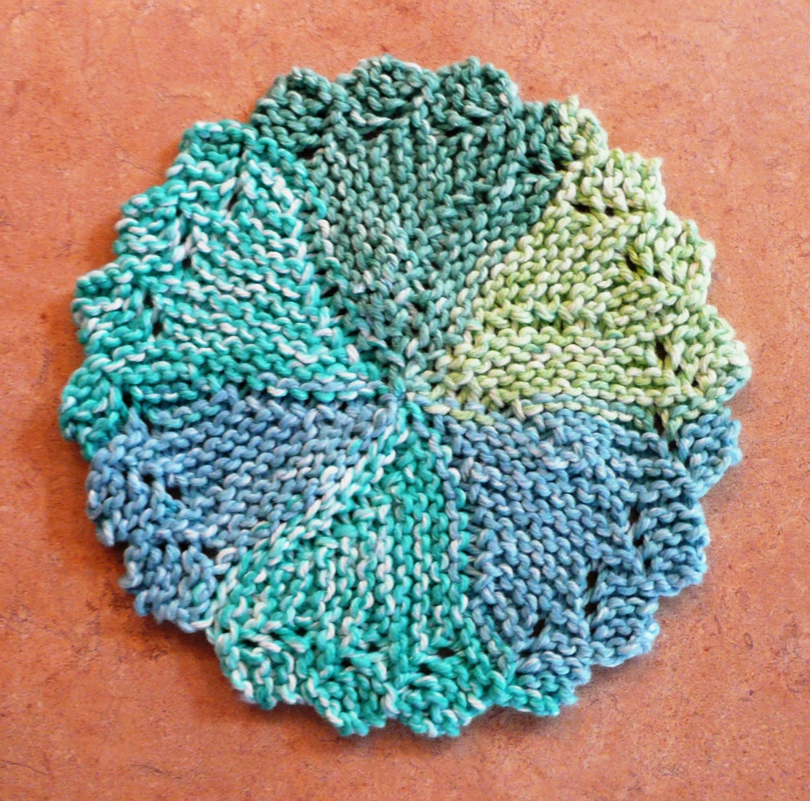 Lacy Round Dishcloth Free Knitting Pattern