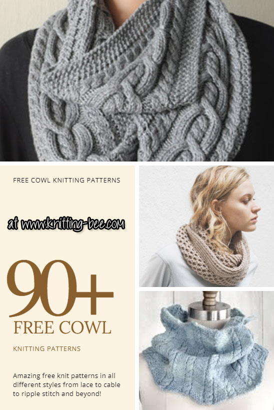 free cowl knitting patterns www.knitting-bee.com
