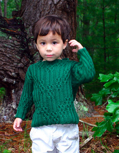 Sherwood Cabled Children's Sweater Free Knitting Pattern ...