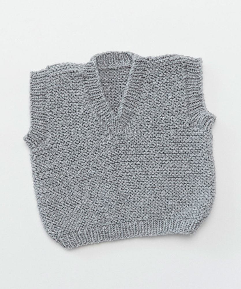 Baby's Play Vest Free and Easy Knitting Pattern ⋆ Knitting Bee
