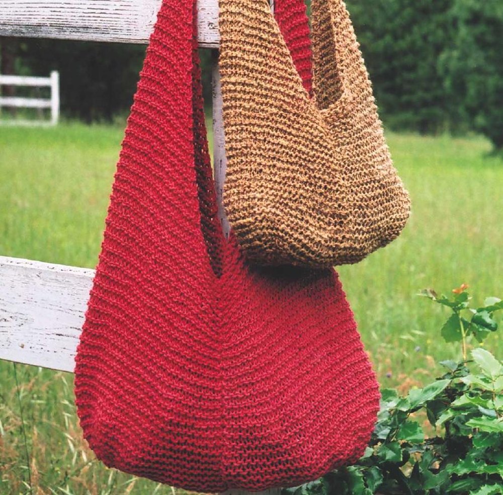 Beginner bag knitting pattern ⋆ Knitting Bee