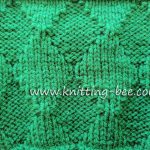 Knit and Purl Diamond Free Knitting Stitch Pattern from http://www.knitting-bee.com/knitting-stitch-library/knit-purl-stitches/knit-purl-diamond-free-knitting-stitch-pattern