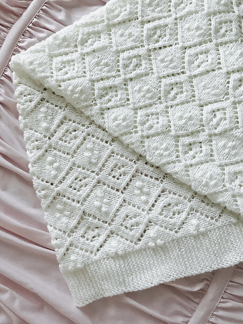 Thine Receiving Blanket Free Baby Knit Pattern