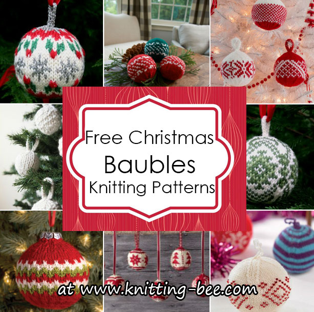 Free Christmas Baubles Knitting Patterns