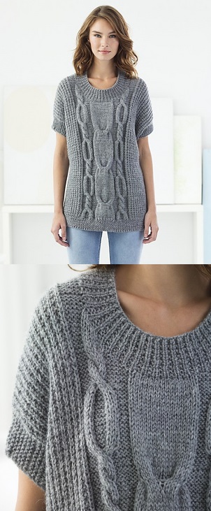 Modern Cable Pullover Free Knitting Pattern