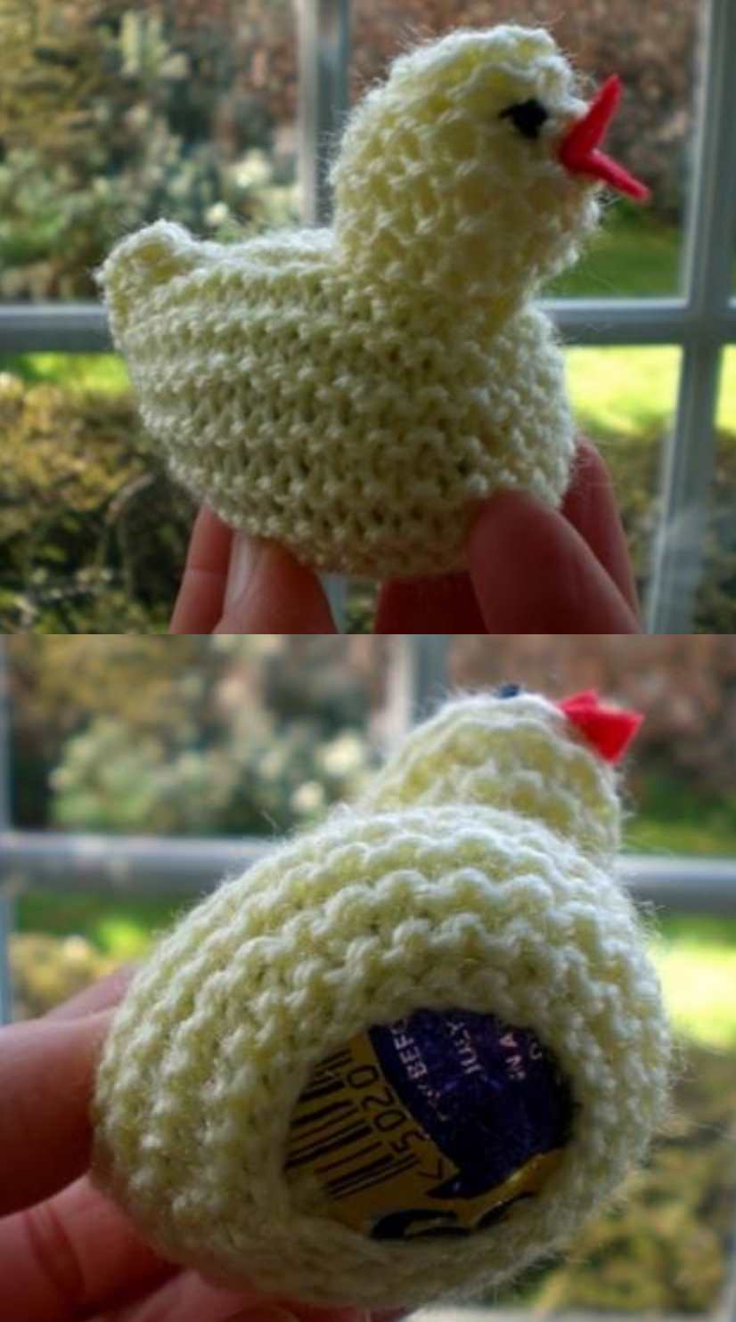 Pattern for Knitted Easter Chick Containing Creme Egg ...
