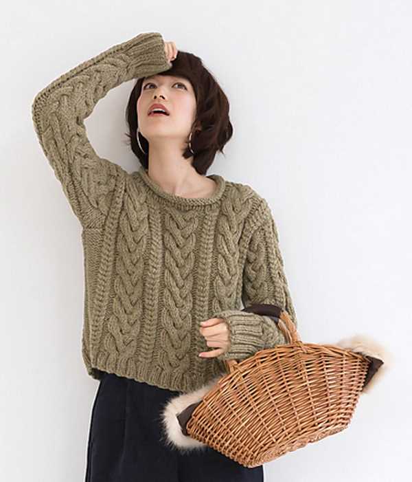 Basic Aran Sweater Free Knitting Pattern