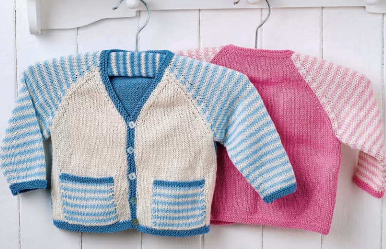Free free striped baby cardigan knitting pattern Patterns ...