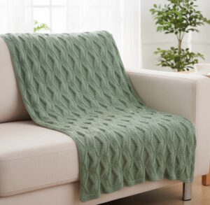 Diamond Lap Throw Free Knitting Pattern