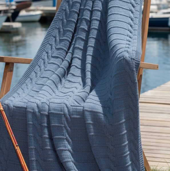 English Guernsey Inspired Fisherman’s Afghan – Free Knitting Pattern