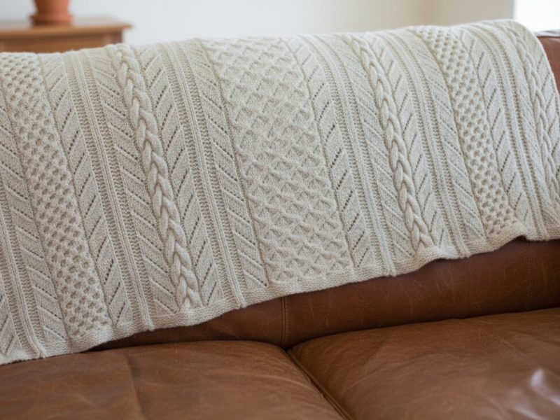 Textured Panel Afghan – Free Knitting Pattern