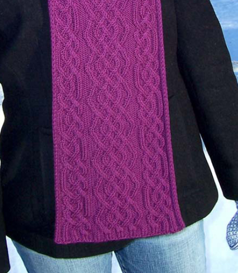 Amy Cabled Scarf Pattern