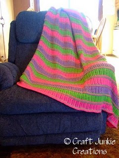 Free Knitting Pattern - Chunky Braid Lace Afghan from the Afghans