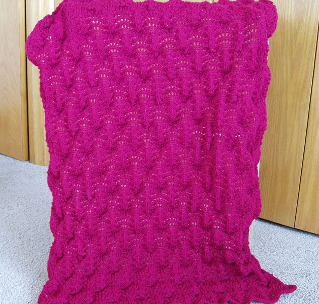 Lacy Cranberry Lap Robe