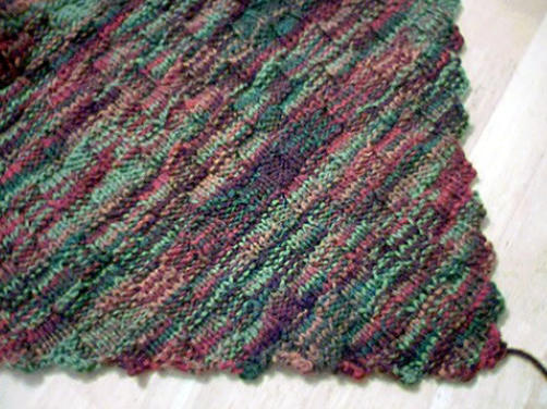 Diagonal Basketweave Blanket