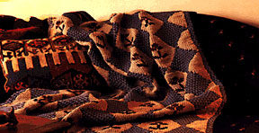 Knit Stencil-Like Afghan