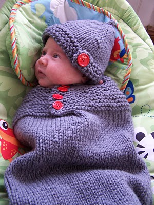 Snuggle Cocoon Free Knitting Pattern for Baby