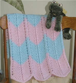 Knitting Pattern Central -
 Free Baby Blanket Knitting Pattern Link