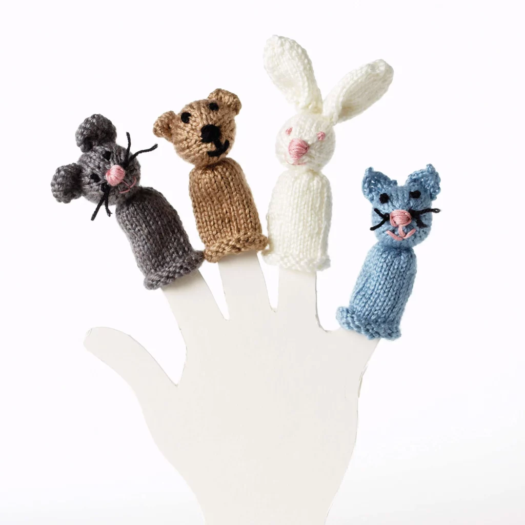 animal finger puppets free knitting pattern