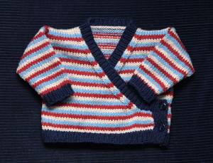 The Design Studio: Baby Hooded Wrap Cardigan Hand Knitting Pattern