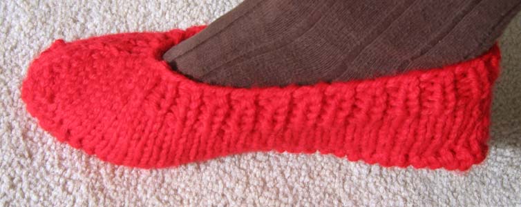 Cozy Slippers - Free Knitting Pattern uses Whisper and Cotton