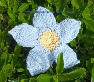 Knitted Blue Flowers