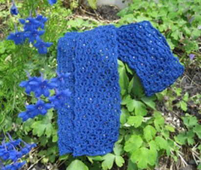 Delphinium Free lace Scarf Knit Pattern