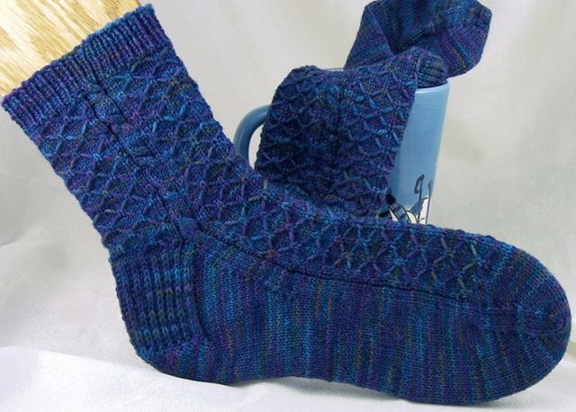 free knitting pattern for socks with slip stitch