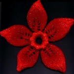 Knitted Flower Candleholder