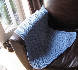 Fancy Cables and Lace Baby Blanket Pattern - Knitting Patterns and