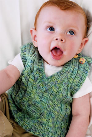 Child&apos;s Cotton Shrug - Free Knitting Pattern for a Child&apos;s Cotton