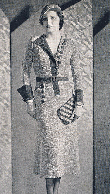The Stratford One Piece Dress, Hat and Purse 1933