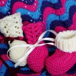 Baby Booties to Match Berry Sweater 