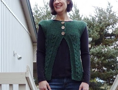 Cables and Garter Cardi