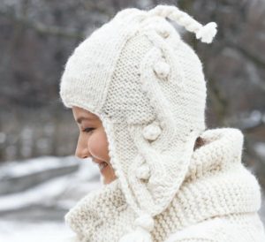 cable hat with earflaps knitting pattern