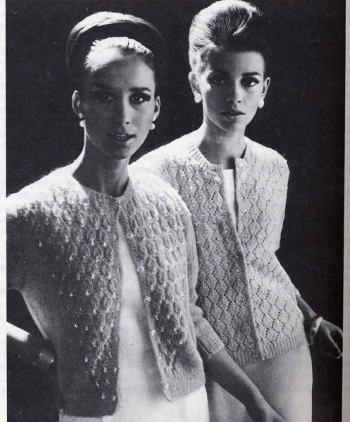 Beaded Cardigan Vintage Knitting Pattern